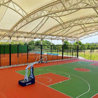 Toldo para sombra de cancha de baloncesto