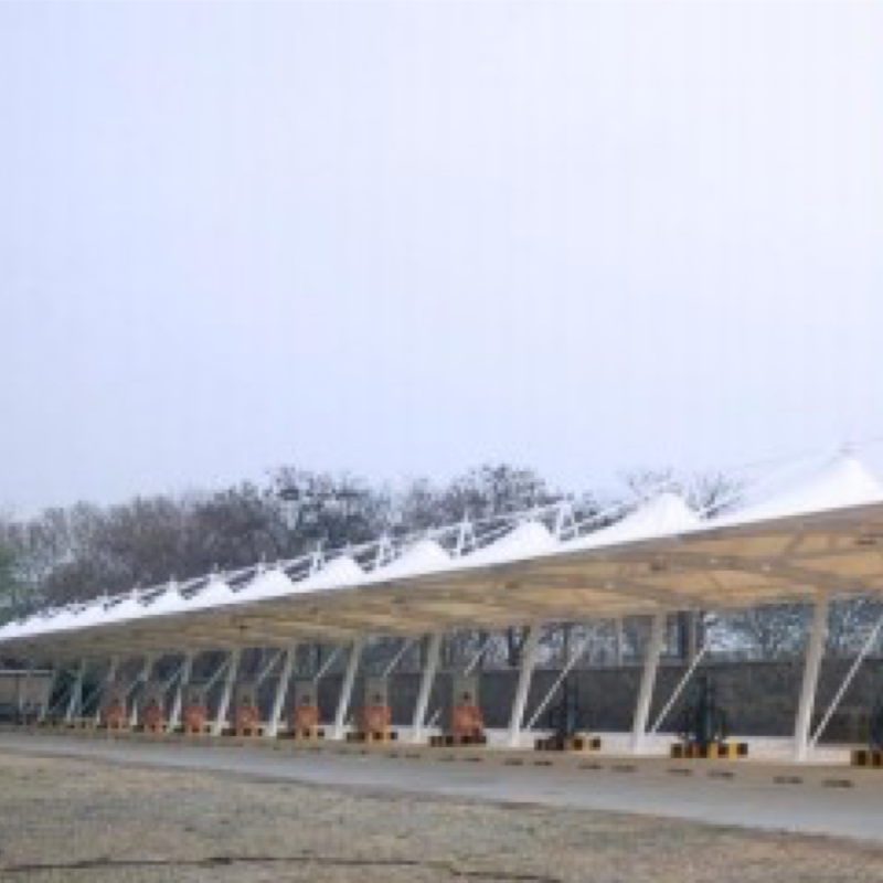Carport mit PTFE-Membran